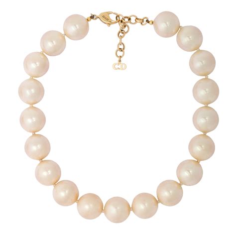 dior necklace gold pearl|dior pearl necklace price.